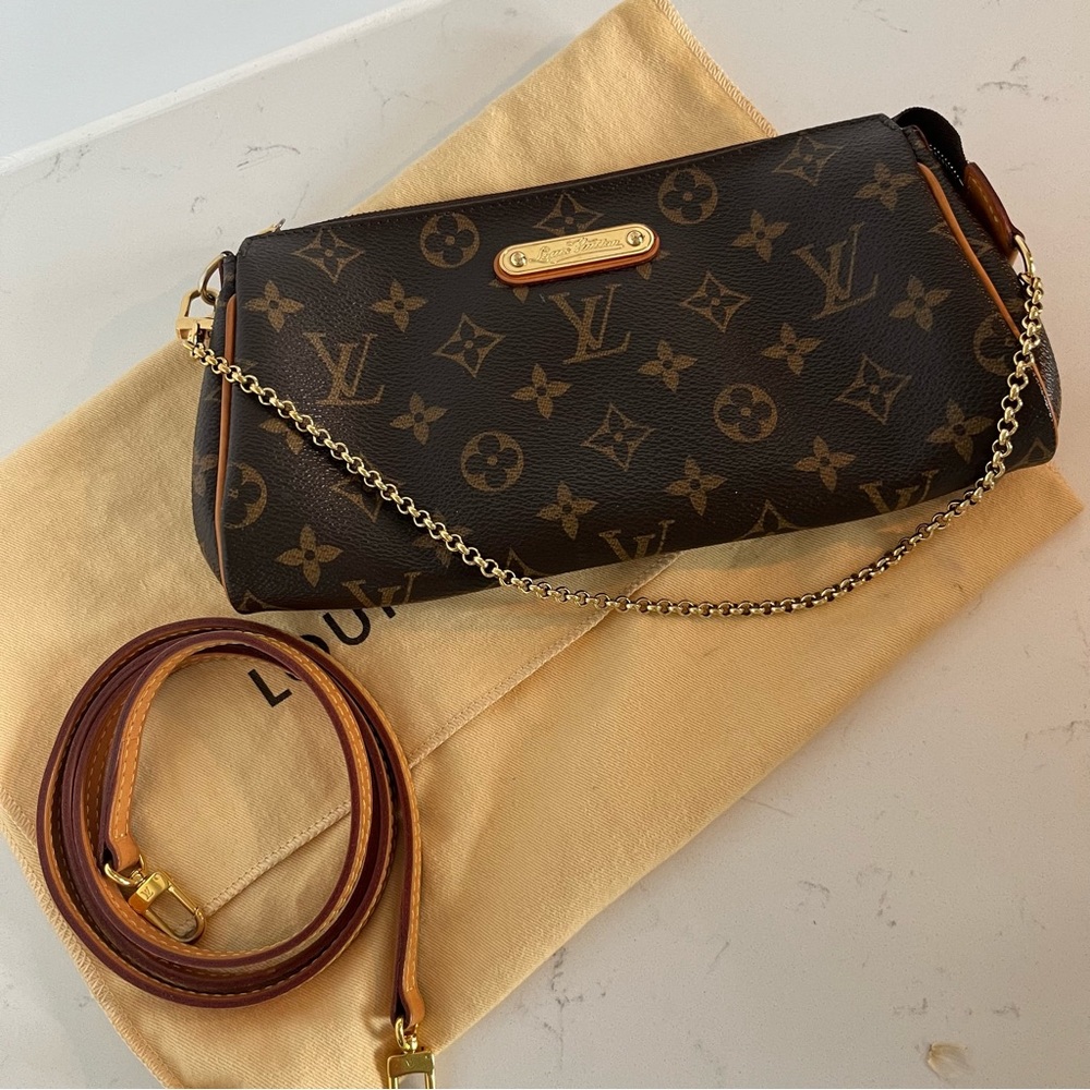 ✨ Louis Vuitton Eva Clutch Crossbody Monogram Bag ✨